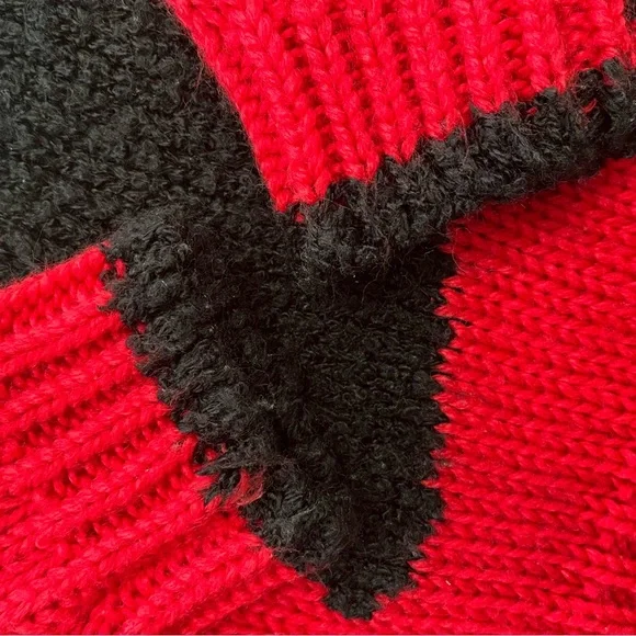 Vintage Evian II hand knit panda bear bamboo outdoor nature lover sweater small - Picture 6 of 10